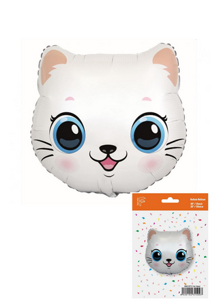 Foil Balloon Cat, Kitten, Head, 57 cm