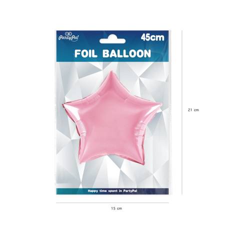 Foil Balloon - Pink star 46 cm