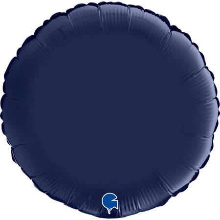Foil Balloon - Round satin navy blue 46 cm, Grabo