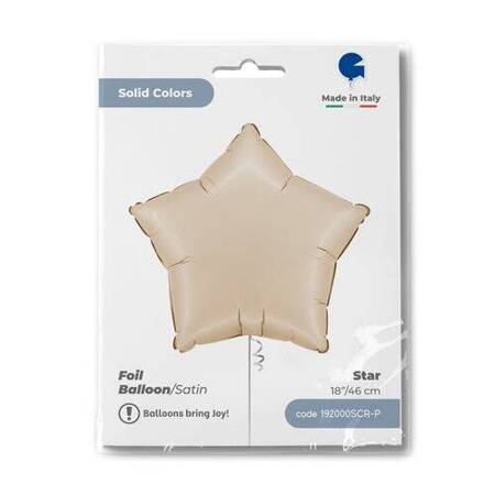 Foil Balloon - Satin Cream Star 46 cm, Grabo