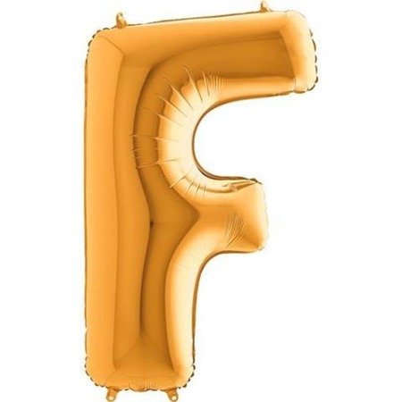 Foil balloon 40 Letter 'F gold