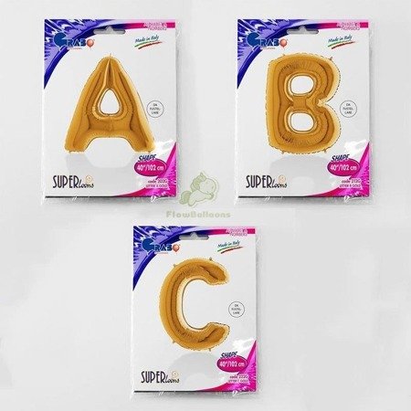 Foil balloon 40 Letter 'L gold