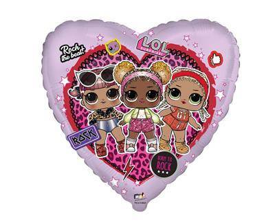 Foil balloon Flexmetal, heart lol: Rock, 46 cm