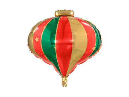 Foil balloon Green bauble red 51x49cm