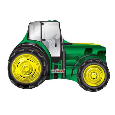 Foil balloon Green tractor, 72 cm