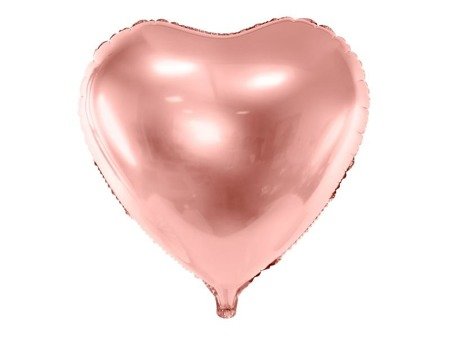 Foil balloon Heart Rose Gold, 61cm, pink gold