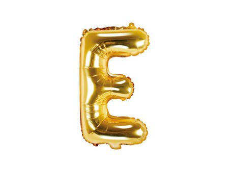 Foil balloon Letter E, 35cm, Gold