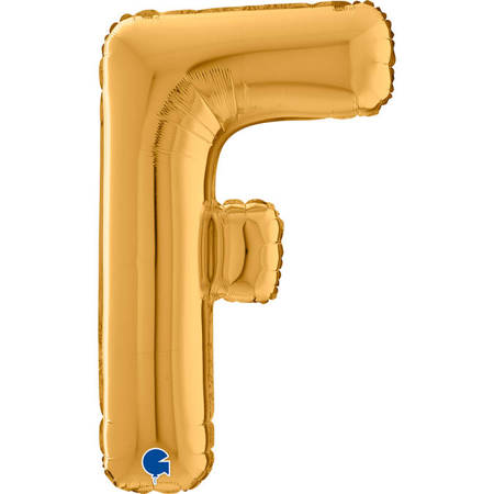 Foil balloon Letter F, 66cm, Gold