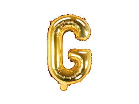 Foil balloon Letter G, 35cm, Gold