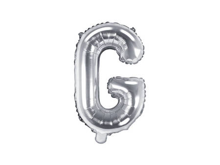 Foil balloon Letter G, 35cm, silver