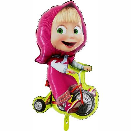 Foil balloon Masha on a bike - 91 cm Grabo