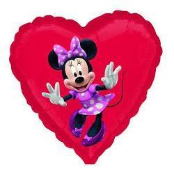 Foil balloon 'Minnie' mouse 'heart red 46 cm