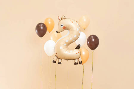 Foil balloon Number 2 - Deer, 102cm