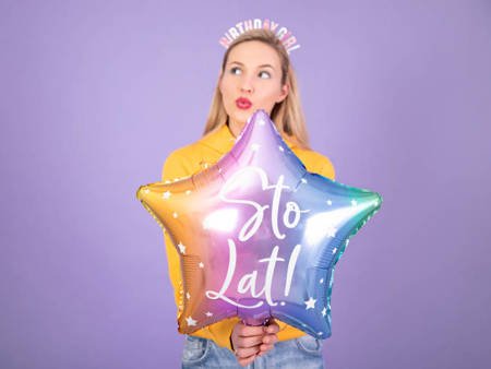 Foil balloon a hundred years! Colorful star 40 cm