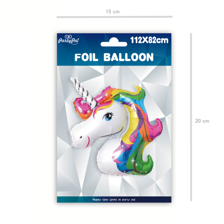 Foil balloon colorful unicorn unicorn 29cm x 46cm