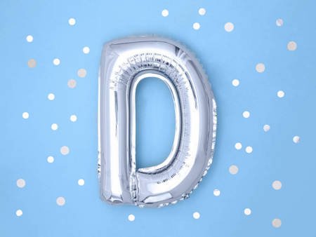 Foil balloon letter H, 35cm, silver