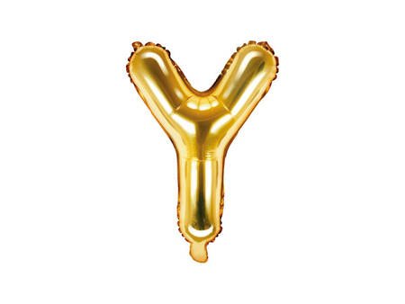 Foil balloon letter Y 35cm, gold