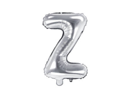 Foil balloon letter with 35cm, silver