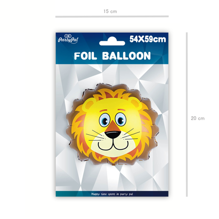 Foil balloon lion, 59 x 54 cm