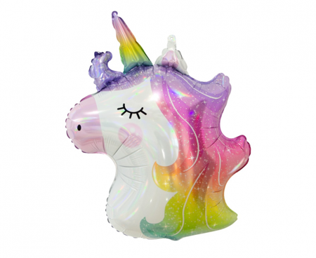 Foil balloon unicorn (head) glossy, 75cm