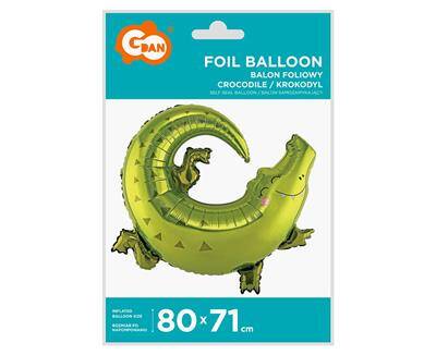 Foil crocodile balloon, 80cm x 71cm