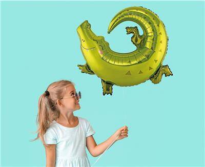 Foil crocodile balloon, 80cm x 71cm