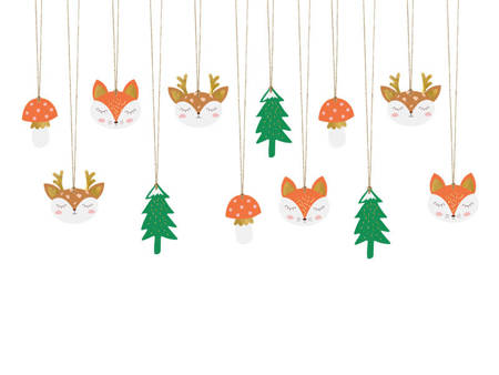 Forest gift pendants, Mix 12 pcs