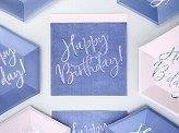 Happy Birthday birthday napkins, blue, 33 x 33 cm