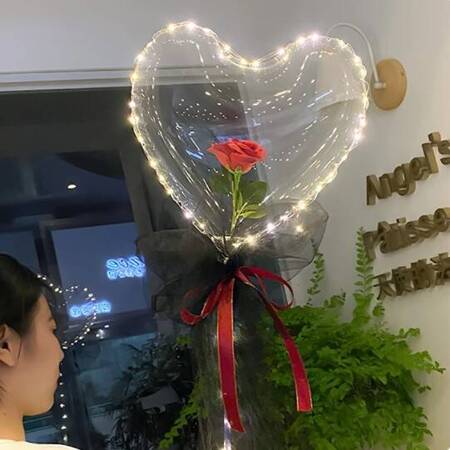 Heart-shaped Bobo balloon - 45cm