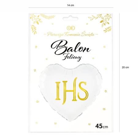 Holy Communion foil balloon, dove 45 cm