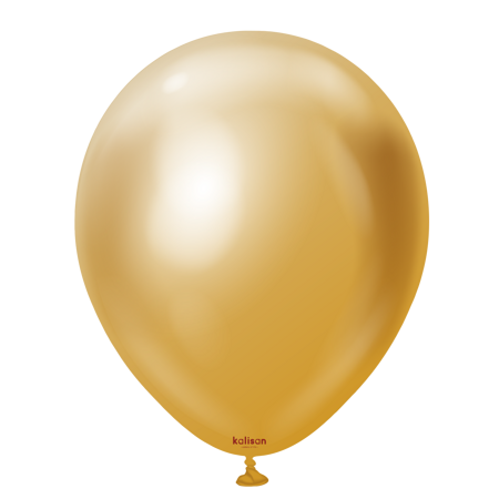 Latex Balloons Kalisan Mirror Gold, 30cm, 50pcs.