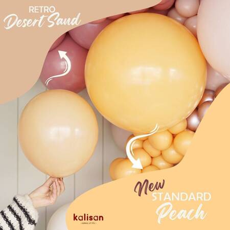 Latex Balloons Kalisan Retro Desert Sand, 30cm, 100 pcs.