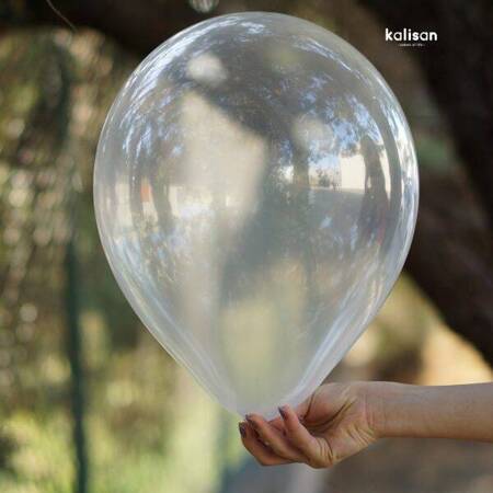 Latex Balloons Kalisan Transparent, 30cm, 100 pcs.