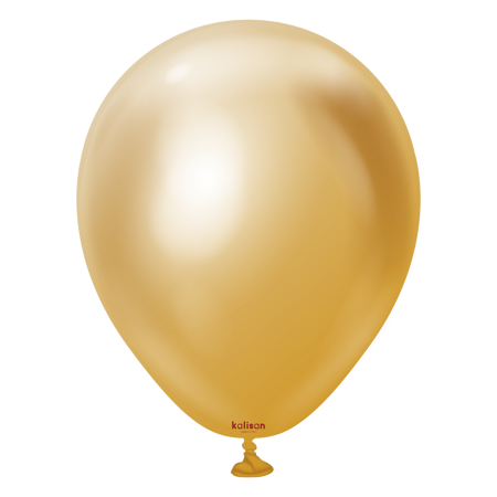 Latex Balloons Mirror Gold, 13cm, 100 pcs.