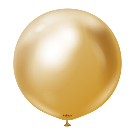 Latex Balloons Mirror Gold, 90 cm, 2 pcs.