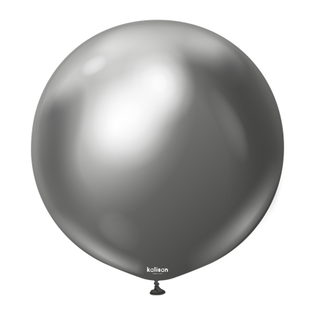 Latex Balloons Mirror Space Grey, 45cm, 1 pcs.