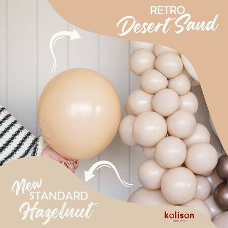 Latex Balloons Retro Desert Sand, 45cm, 25 pcs.