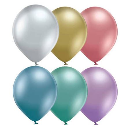 Latex balloon D5 Glossy Assorted Mix colors 12cm, 100 pcs.