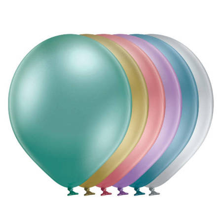 Latex balloon D5 Glossy Assorted Mix colors 12cm, 100 pcs.