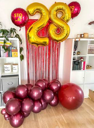 Latex balloons Decorator Metallic burgundy 12cm, 100 pcs