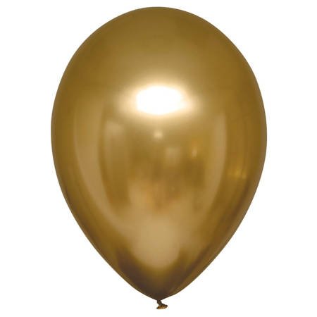 Latex balloons Decorator Satin Luxe Chrome gold 28cm, 50 pcs