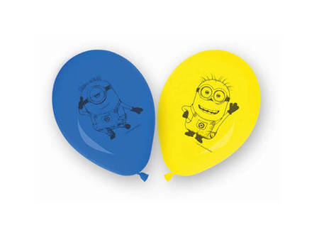 Latex balloons Minions 8 pcs 25cm