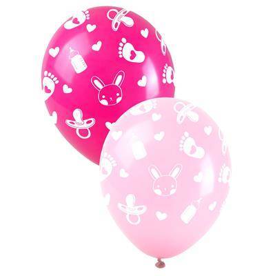 Latex balloons for Baby Shower for girls 28 cm, 5 pcs