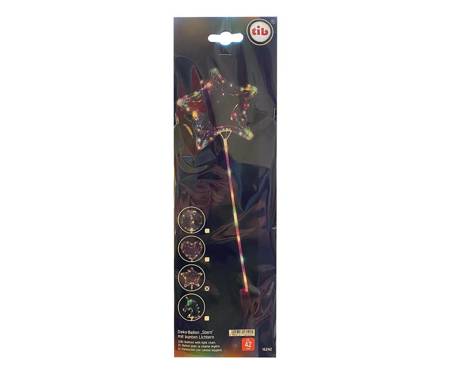 Luminous Bobo balloon Asterisk with LED lamps on a 70cm stick, 1 set