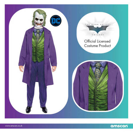 Outfit, costume disguise joker, size L