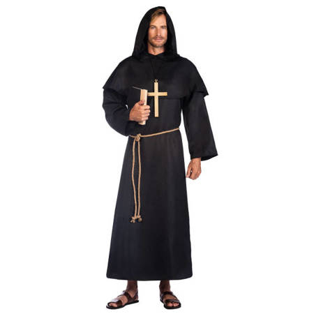 Outfit, costume disguise monk black, xxl