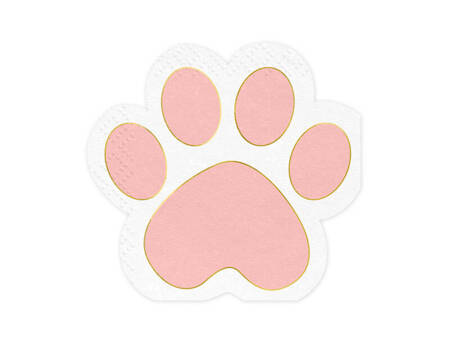 Paper napkins Cat Paws, 15,5 x 14,5 cm (1 op. / 12 pcs)