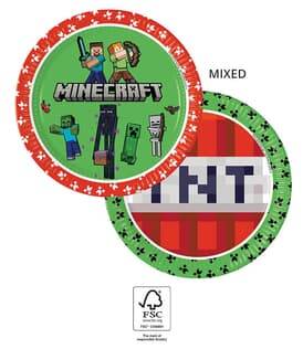 Paper plates Minecraft, 23 cm, 8 pcs