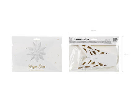 Paper star, white, 50cm, 