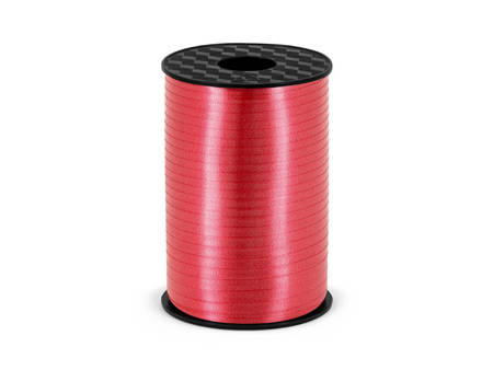 Plastic ribbon, red, 5mm / 225m